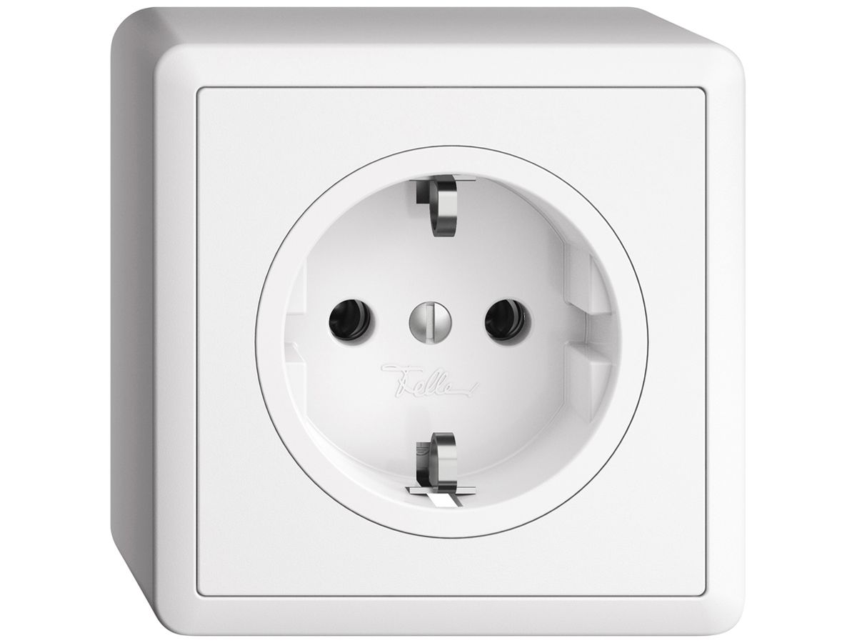 AP-Steckdose Feller EDIZIOdue Schuko 16A 230V 74×74mm weiss