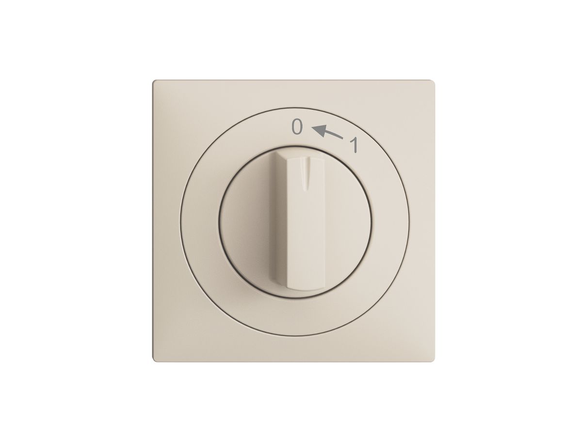 Frontset EDIZIOdue 0<-1 crema, 60×60mm für Drehschalter