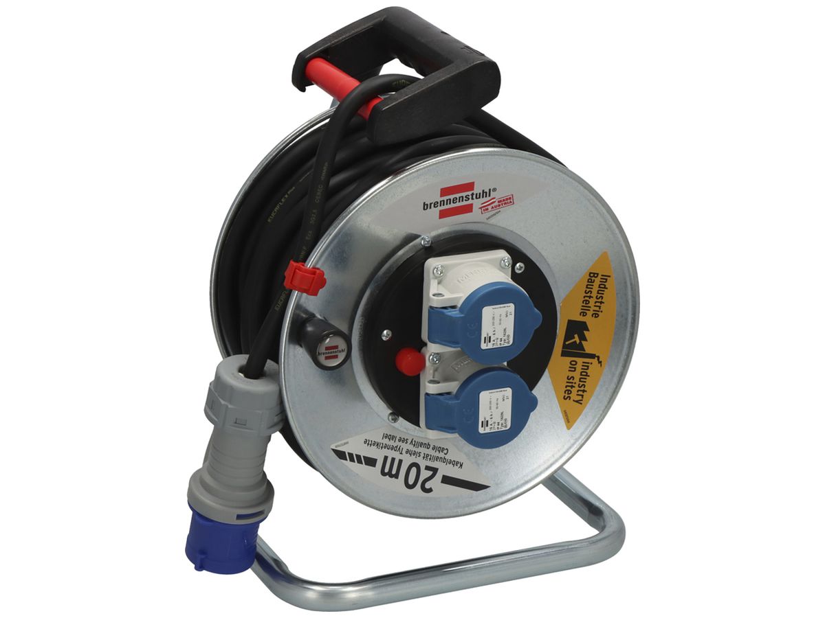 Kabelrolle Garant CEE SK 240 Ø240mm 2×CEE16/3L IP44 20m H07RN-F 3×2.5mm² sz