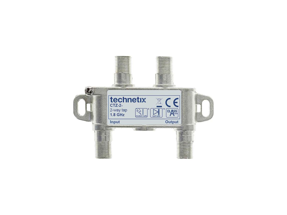 Abzweiger Technetix CTZ-2-12 F-Connector 2×Abzweig 12dB 1×Ausgang 12…1825MHz