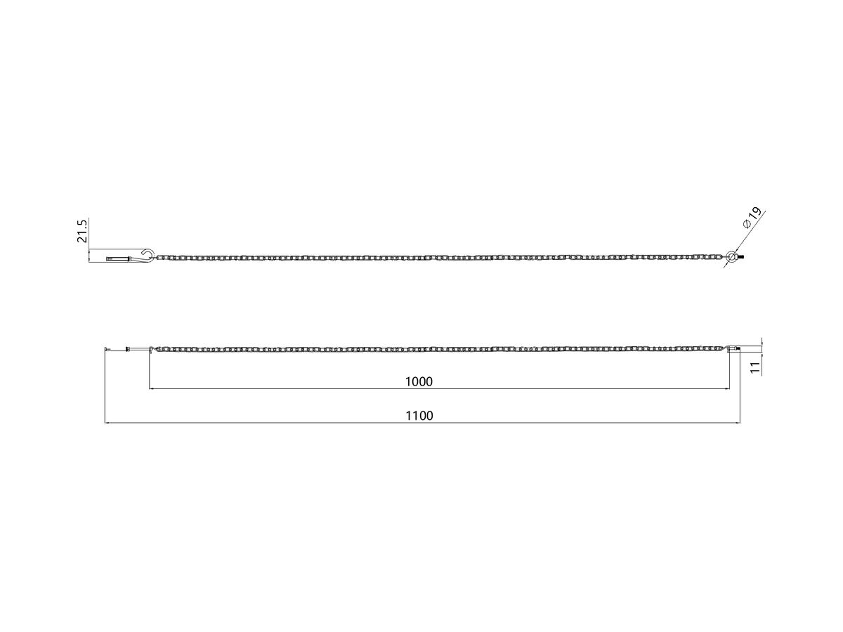 Kettenabhängung Philips CoreLine WT210Z 1100mm Edelstahl 2 Stk