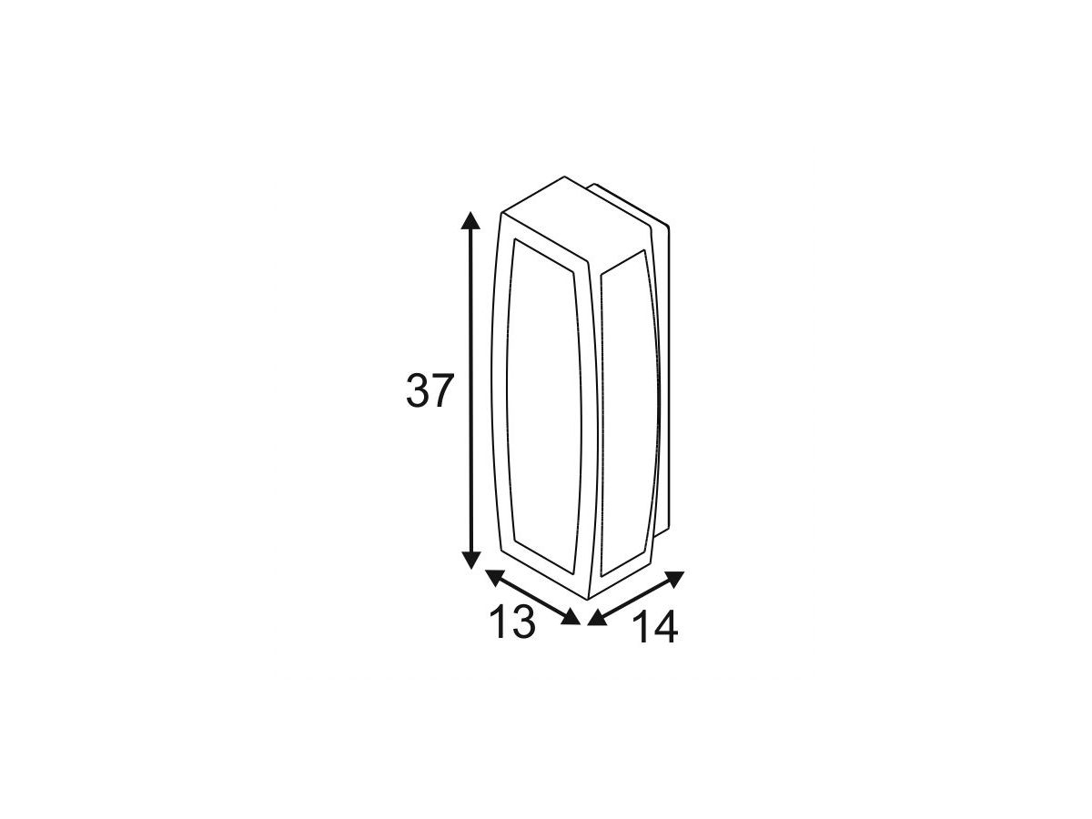 Wandleuchte SLV MERIDIAN BOX, E27 20W IP54 rostfarben