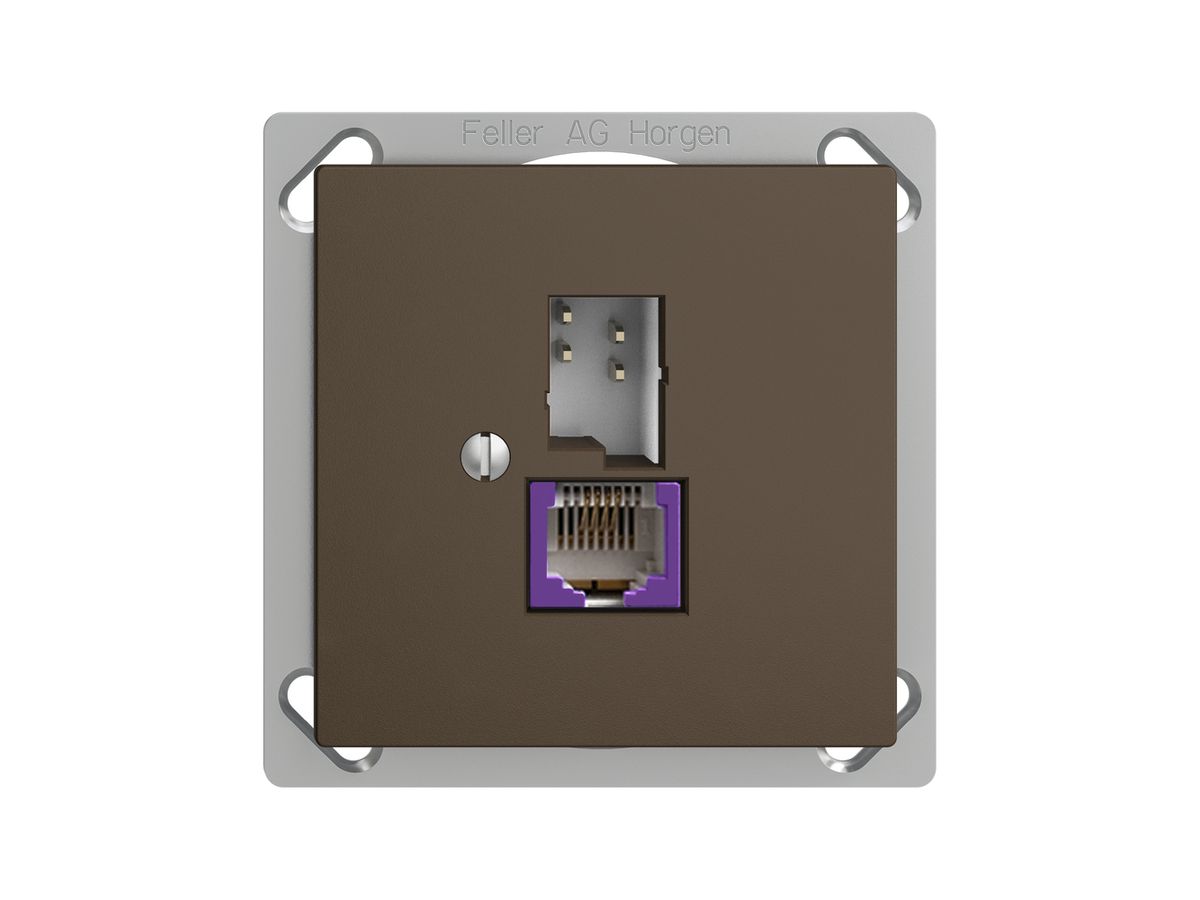 EB-Dose T+T 6P/1×RJ45 DSL-Breitband EDIZIOdue coffee
