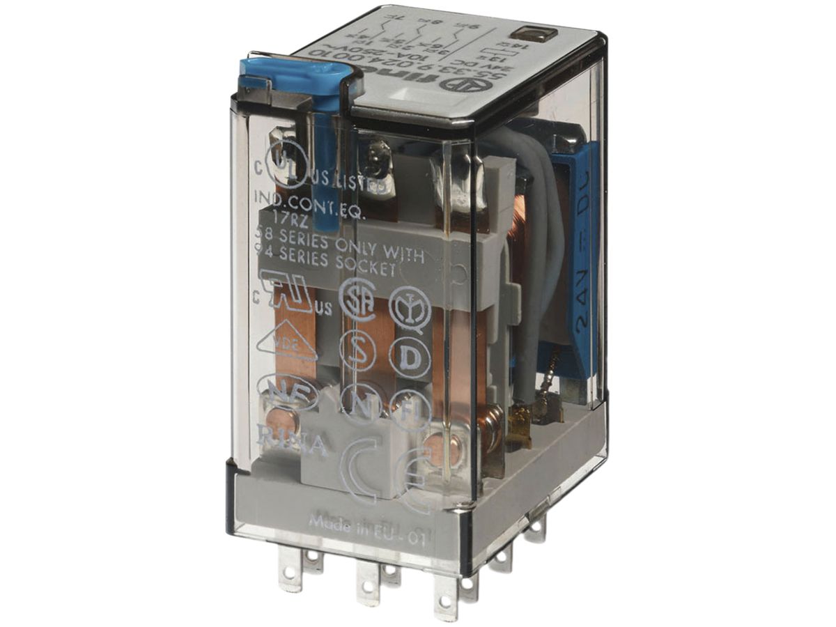 Miniatur-Steckrelais Finder 55, 3W 10A/110VDC AgNi+Au RT I