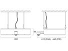 LED-Hallenstrahler Sylvania KubiXx AISLE PIR 140W 24900lm 840 IP65 DIM 412×460