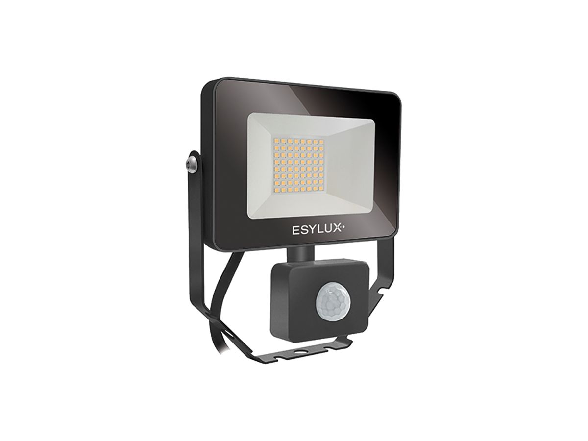 LED-Strahler ESYLUX AFL BASIC, 10W 4000K 1000lm 148×58×160mm IP65, schwarz