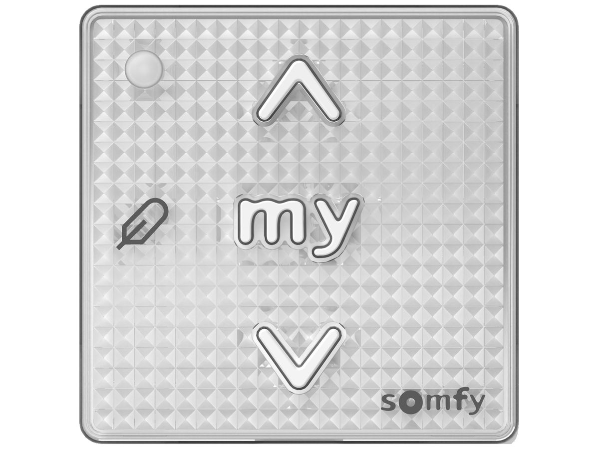AP-Wandsender Somfy Smoove io II 1-Kan RS100 1×CR2032 50×12mm ws