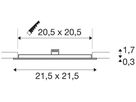 LED-Downlight SLV SENSER 24 SQUARE 13W 1240lm 4000K 215/205×215/205×20mm weiss