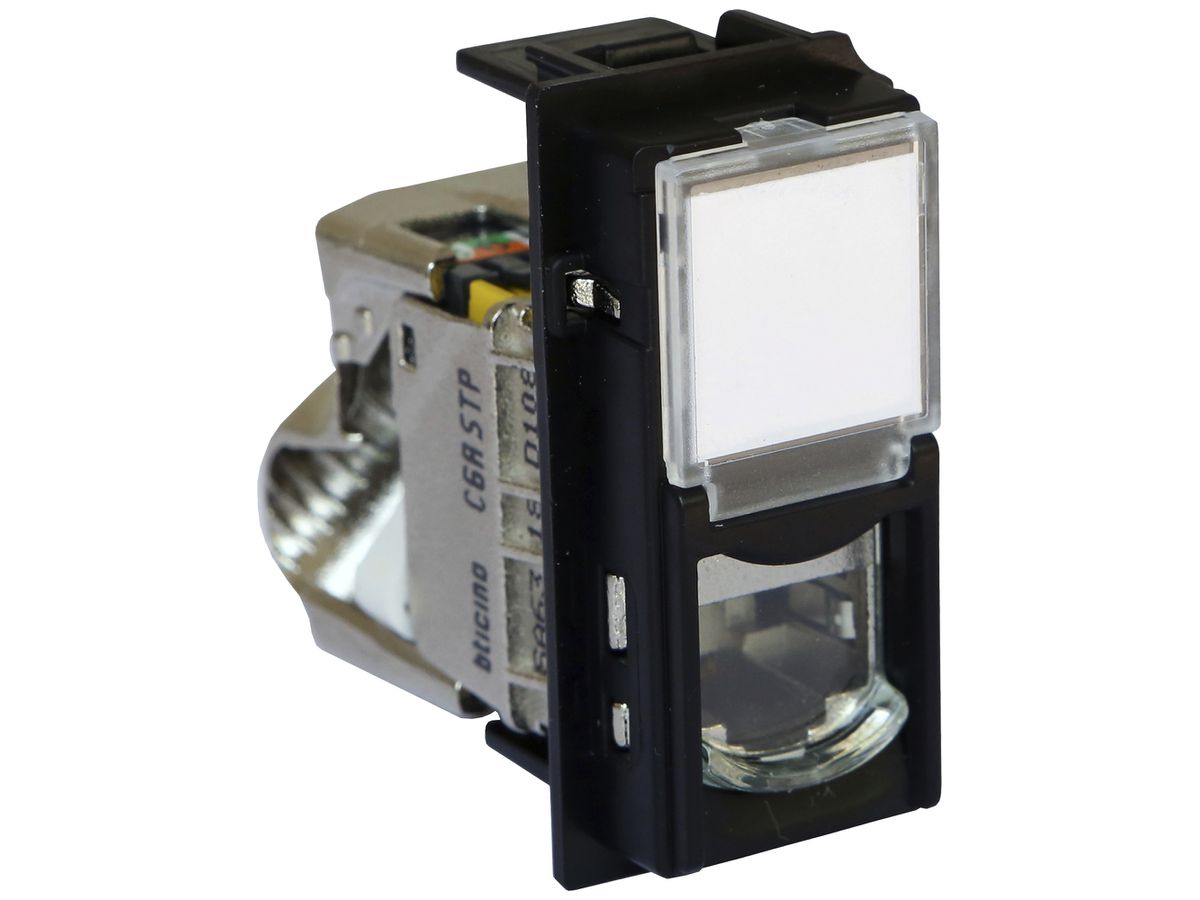 Datendose Living Now Kategorie 6A STP 1 Modul schwarz