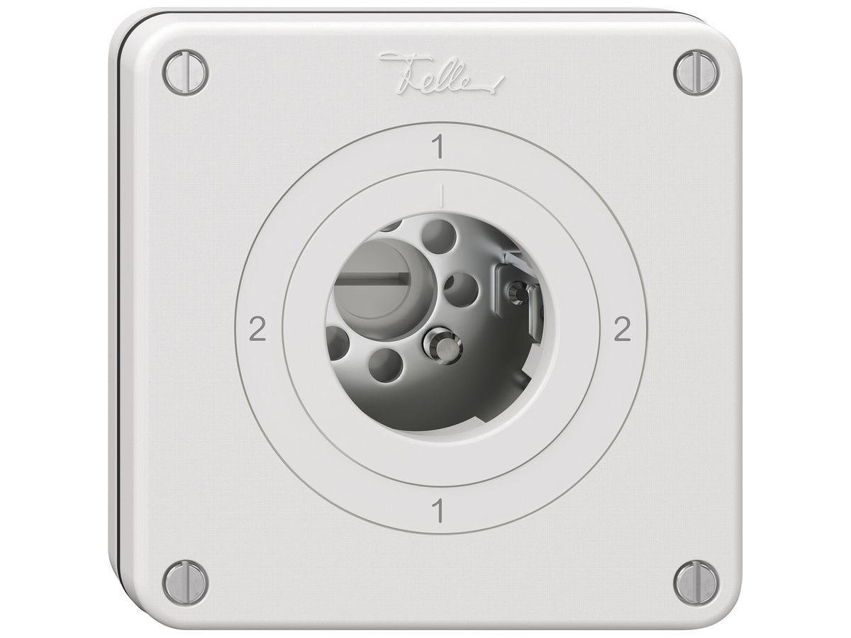 UP-Schlüsselschalter NEVO SNAPFIX® Wechselschalter 16A 400V 2-1-2-1 ws