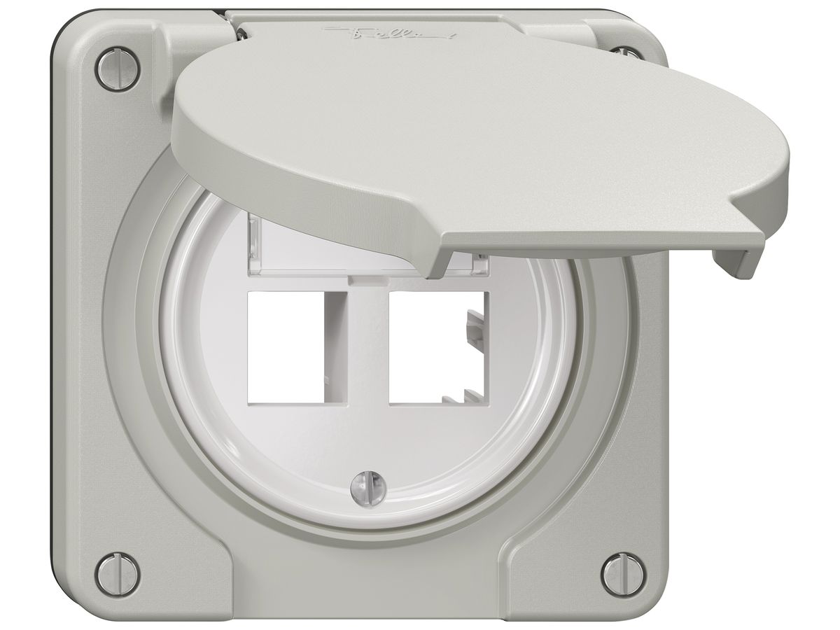 Montageset NEVO freenet SNAPFIX® für 2 Buchsen 87×87mm lgu