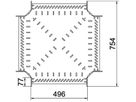 Kreuzstück BET RK 60×500mm Edelstahl A4 blank