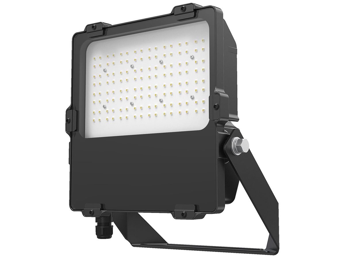 LED-Strahler DOTLUX LENSplus 100W 13900lm 830 IP66 90° 370×295mm schwarz