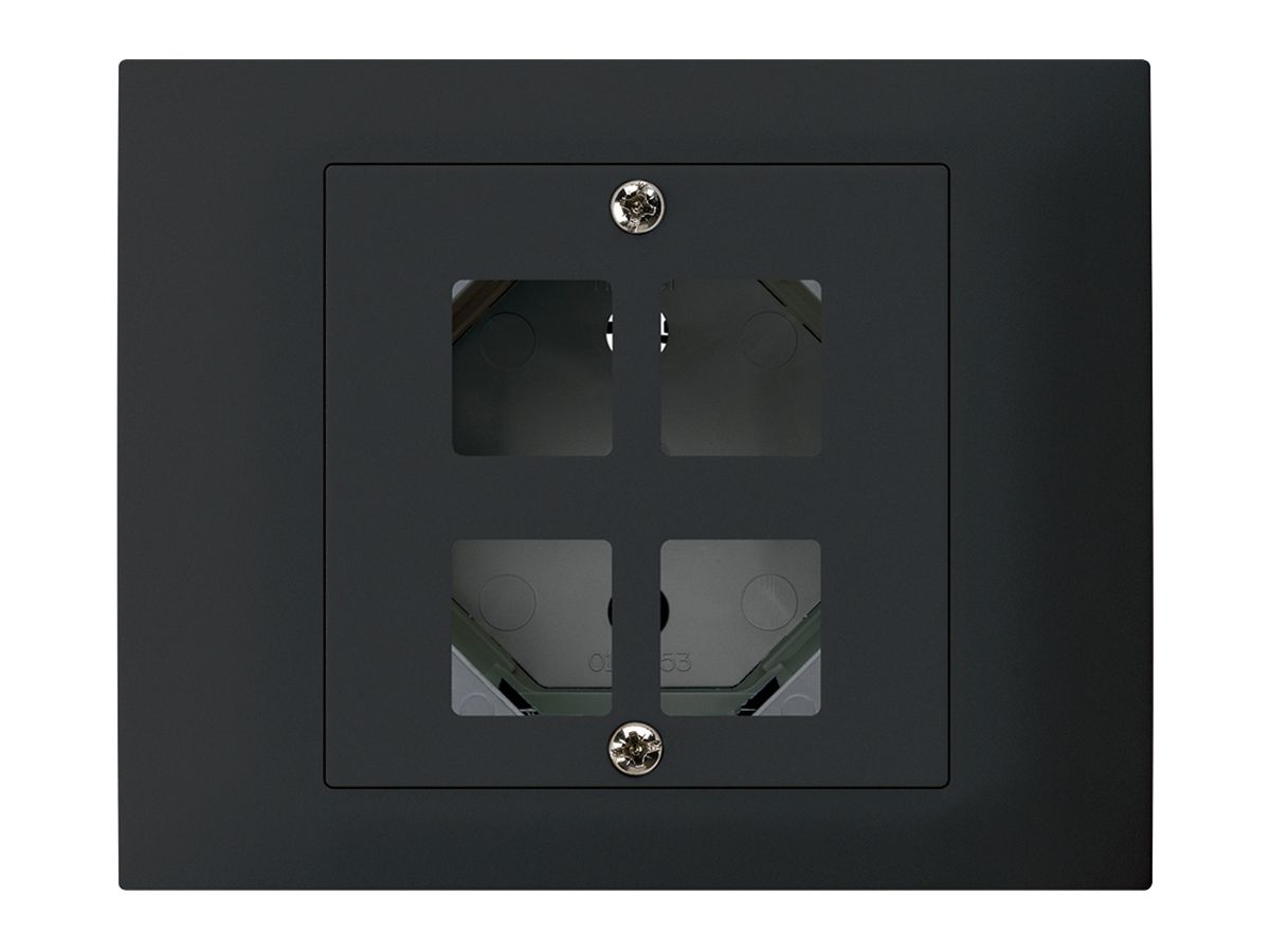 EB-Montageset HMS kallysto mit EB-Dose G3 für 4 Module schwarz