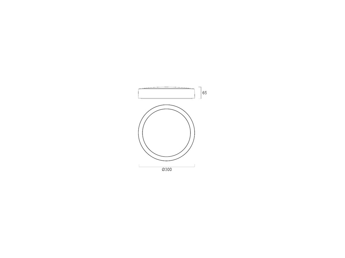 LED-Anbauleuchte Sylvania Novella 20W 2750lm 3000…4000K IP66 Ø300 schwarz