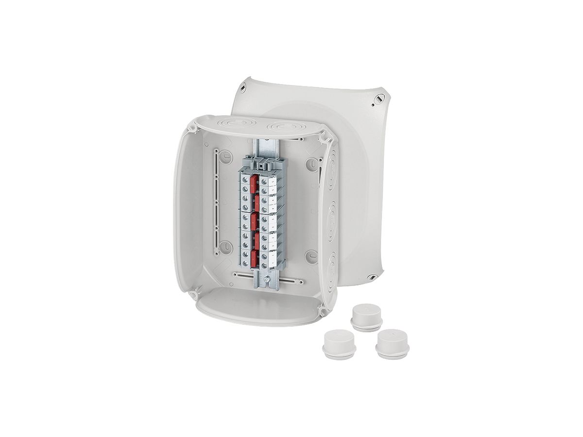 AP-Abzweigdose Hensel DK 2516 Reihenklemme 5×16mm², grau