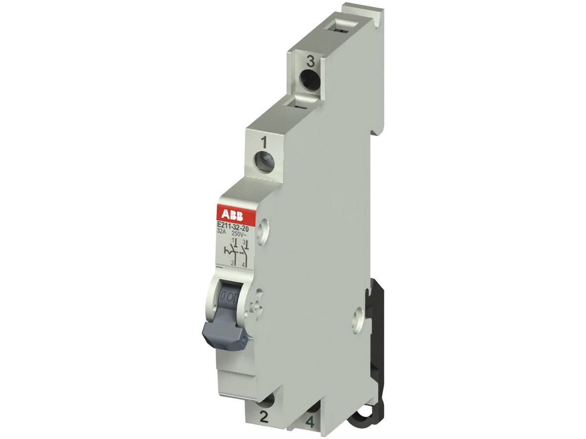 REG-Ausschalter ABB E211, 32A/250V 2L 2S, ½TE, "0-I"