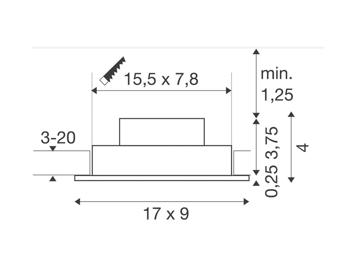 EB-LED-Spot SLV NEW TRIA 14W 610lm 927 38° DIM 170×90mm schwarz 2×Spot