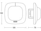 EB-Präsenzmelder Steinel Quattro PIR HD COM1 360° h=2.8m 64m²+400m²