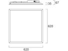 LED-Panelleuchte Sylvania START Panel 33W 3000…4700lm 830…840 IP40 weiss