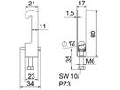 Schnellverleger BET 2056 W-Fuss Kunststoff 8…12mm 1×Kabel Stahl tfZn