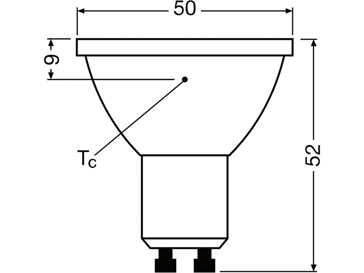 LED-Lampe LEDVANCE GU10 6.1W 575lm 927 DIM PAR16 klar 60° Ø50×52mm