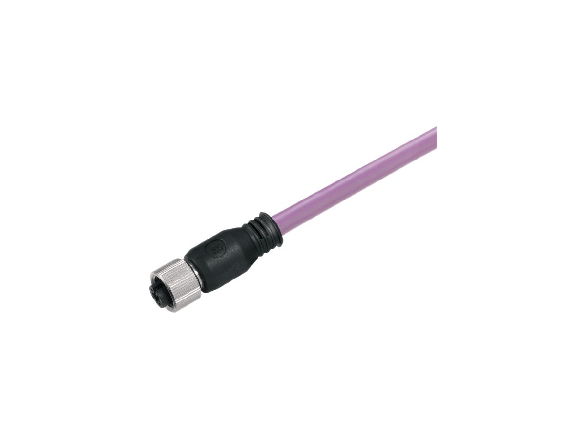 Kabel Weidmüller SAIL offen/M12 2L 3m Buchse gerade geschirmt PUR violett