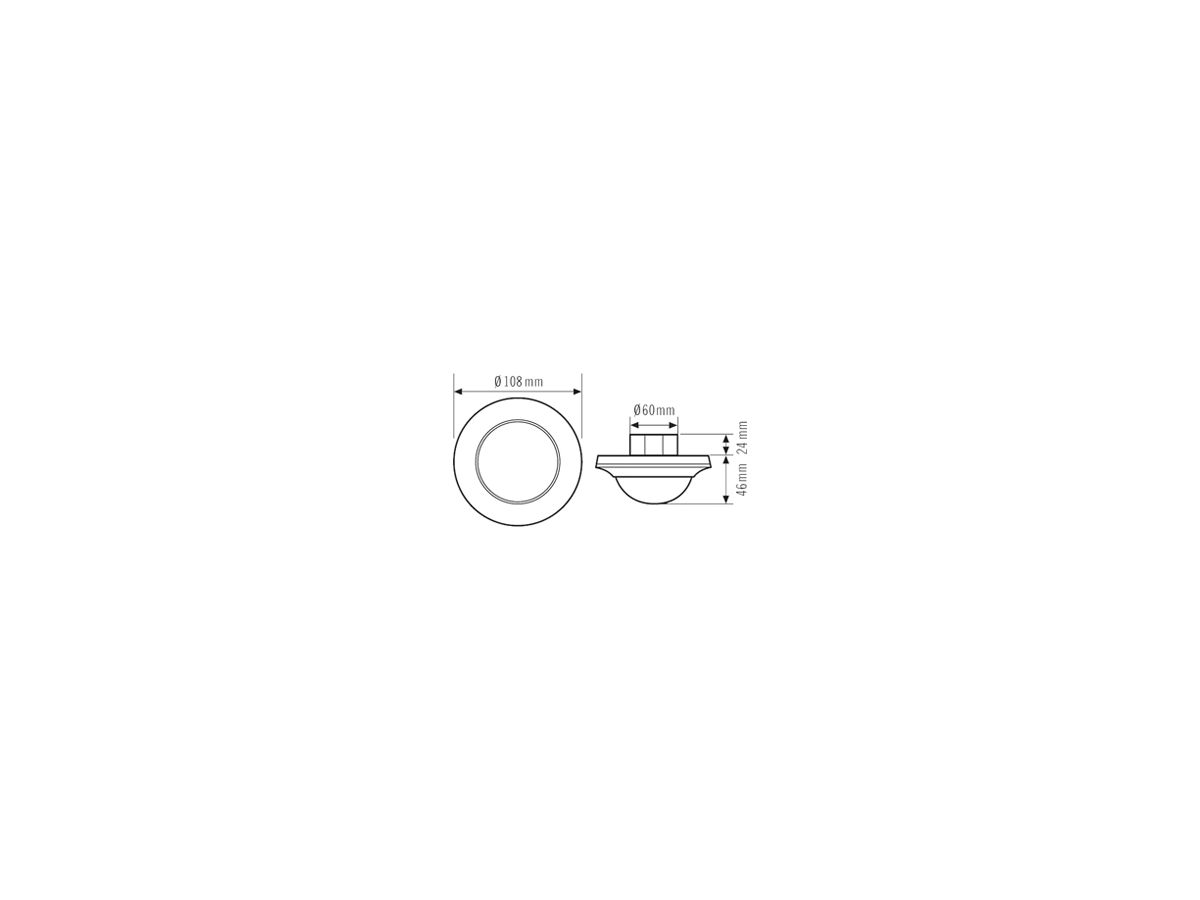 UP-Präsenzmelder ESYLUX PD-C 360i/24 BK, schwarz
