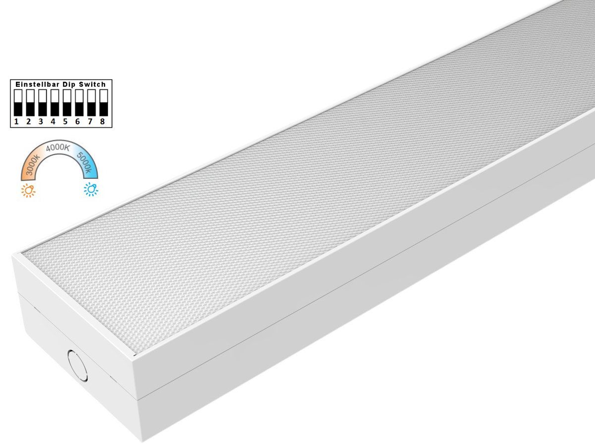 LED-Leuchte Kingston 1200mm weiss - IP20,20-40W Einstellbar,3000/4000/5000K