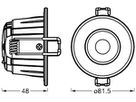 EB-LED-Spot LEDVANCE Combo FIX 6W 600lm 927/930/940 IP65 60° DIM Ø81.5mm weiss