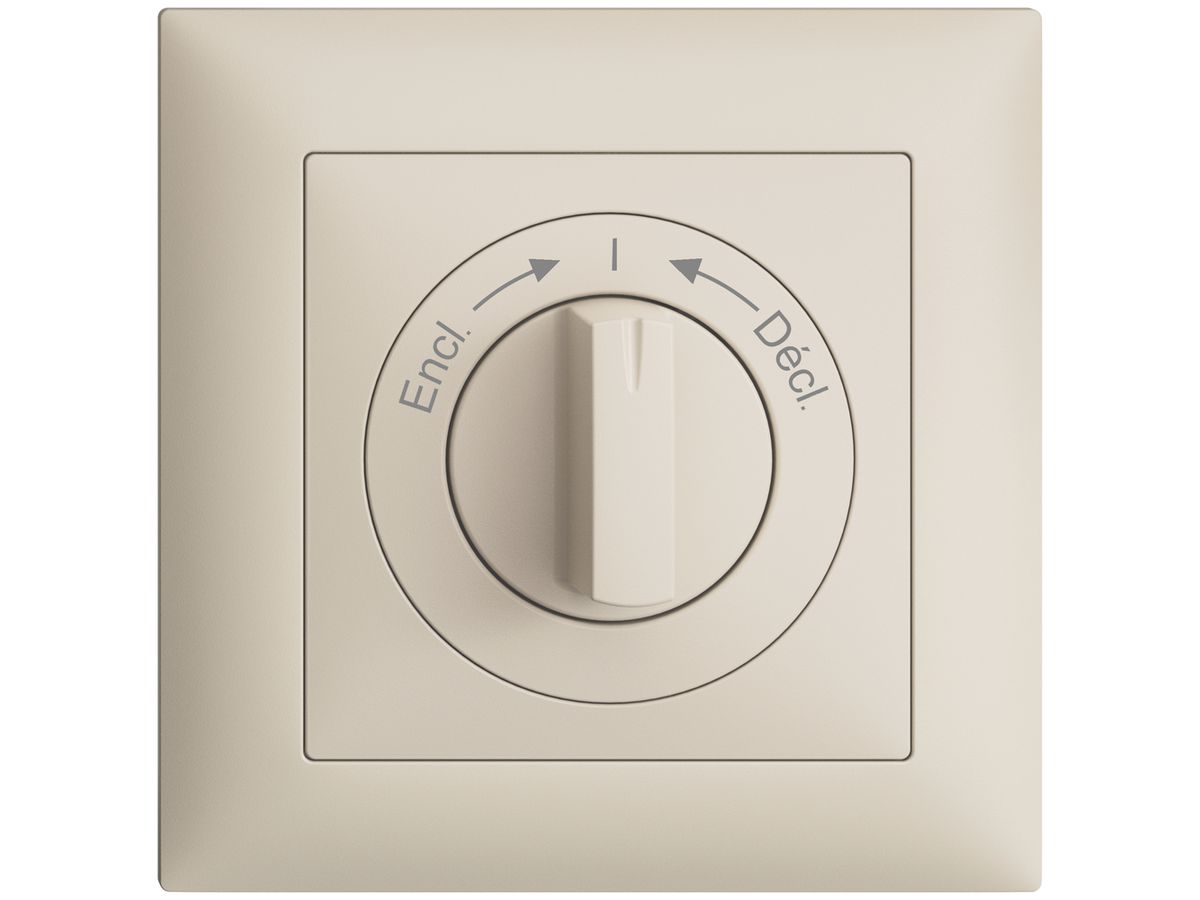 Frontset Encl.->I<-Décl. EDIZIOdue crema 88×88mm für Drehschalter