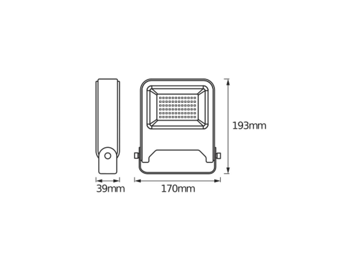 LED-Strahler LDV ENDURA FLOOD 30W 2700lm 3000K anthrazit IP65