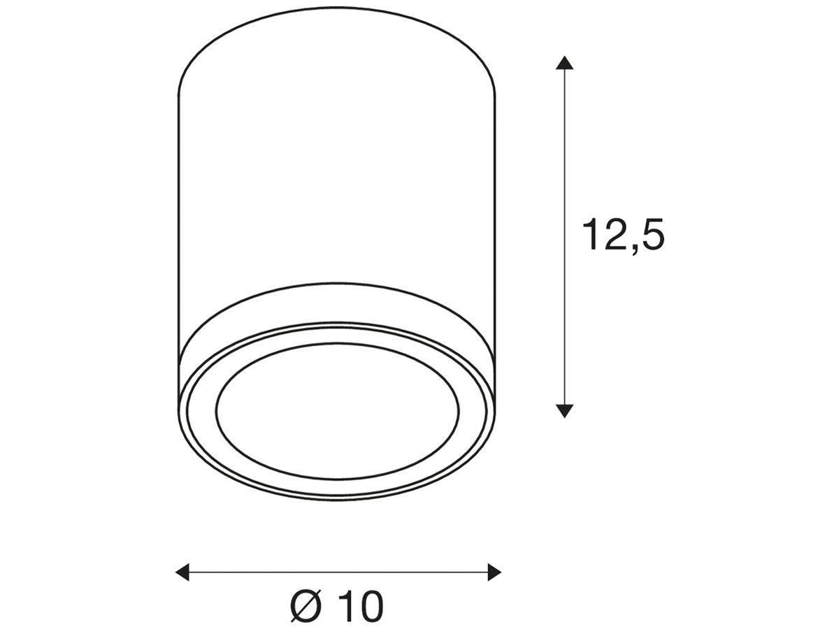 LED-Deckenleuchte SLV ENOLA ROUND M 10W 800lm 3000/4000K IP65 anthrazit
