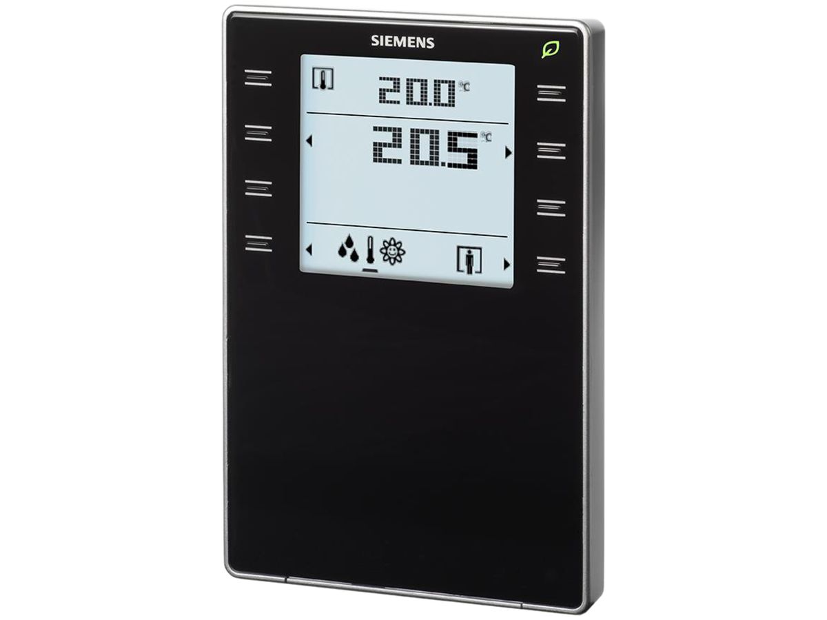 AP-KNX-Raumbediengerät Siemens QMX3.P74-1BSC, schwarz