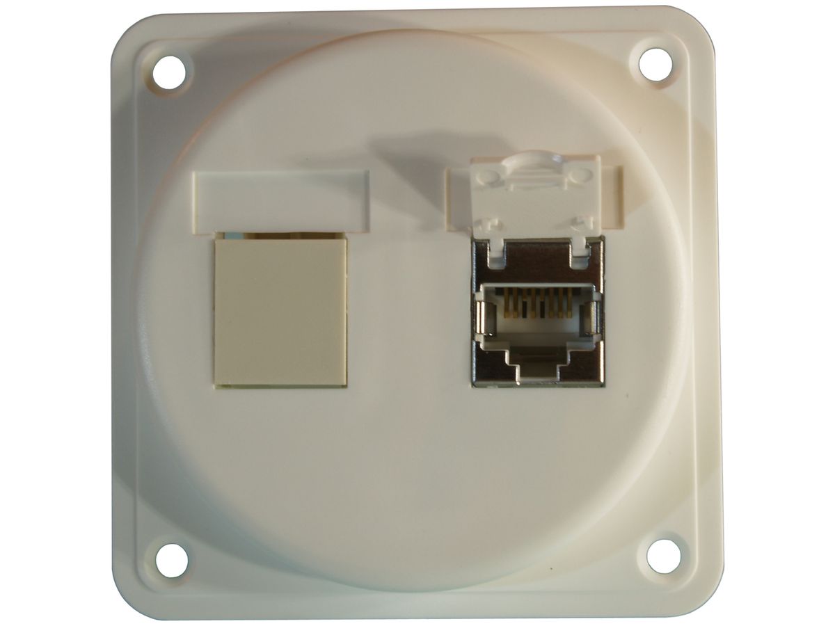 Dose Kat.6 IK 2f.1RJ45/s weiss