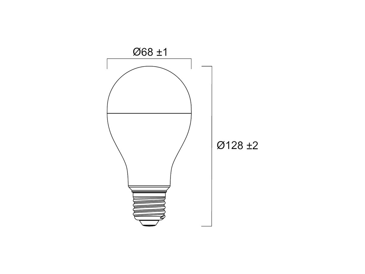 LED-Lampe Sylvania ToLEDo GLS E27 16W 1920lm 6500K opal Ø68×128mm