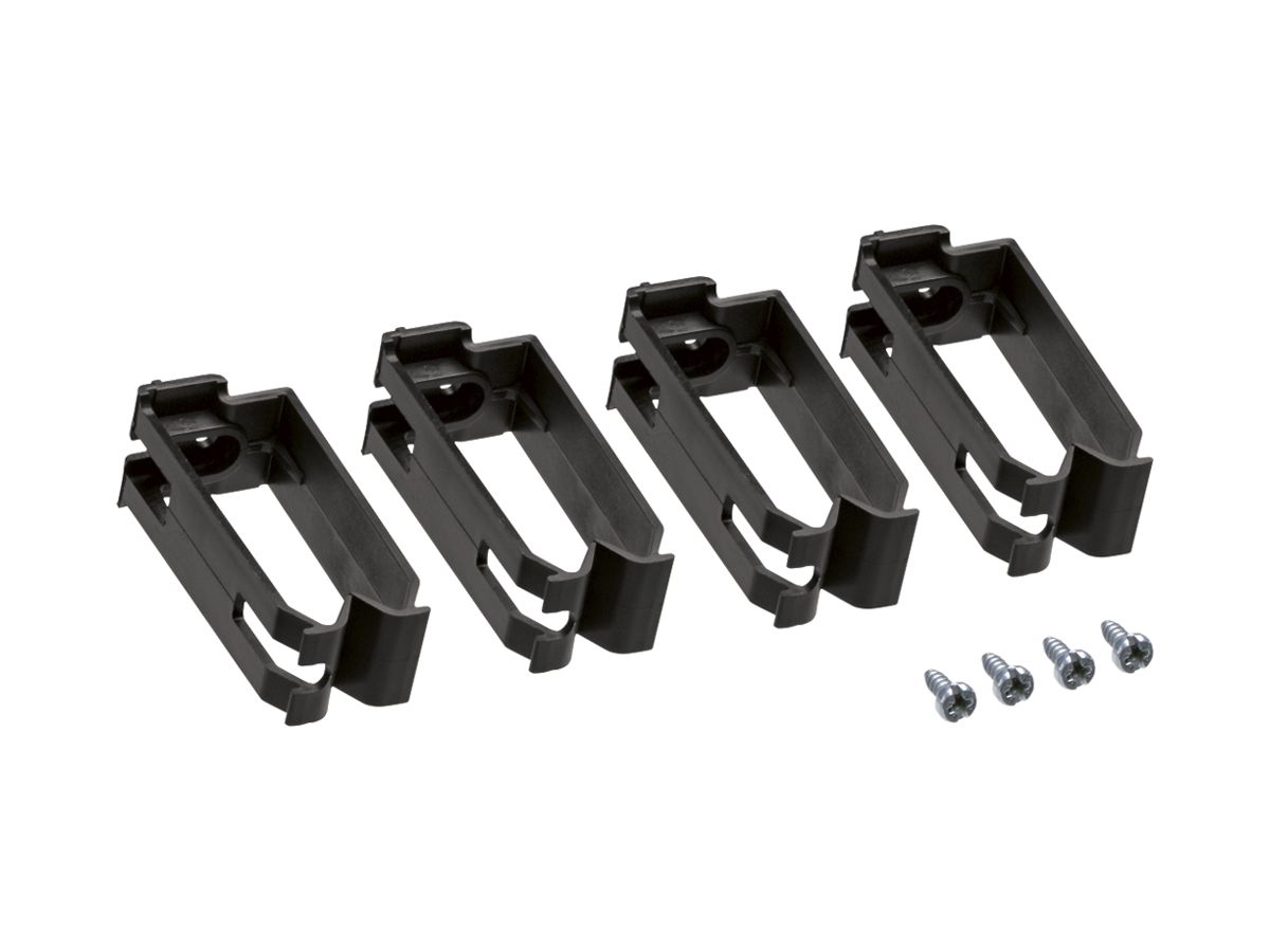 Halteklammer Hager univers 30×30×70mm Kunststoff schwarz 4 Stück