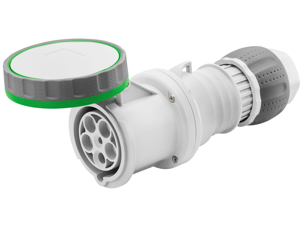 Kupplung CEE Gewiss 309 HP 3P 63A 50…500V (>300-500 Hz) gn 2h IP67 Schraube