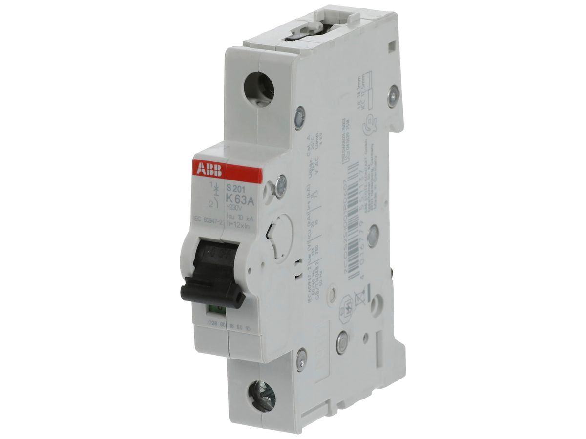 Leitungsschutzschalter ABB S201-K63 6kA