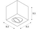 Deckenleuchte SLV TRILEDO SINGLE CL GU10 10W 85×85×95mm weiss