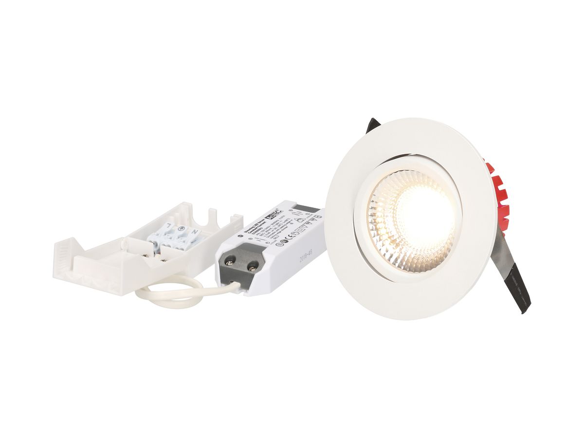 EB-LED-Spot maxLUCE SOLVO 8W 230V DIM 750lm 930 Loch-Ø80mm 38° IP44 weiss