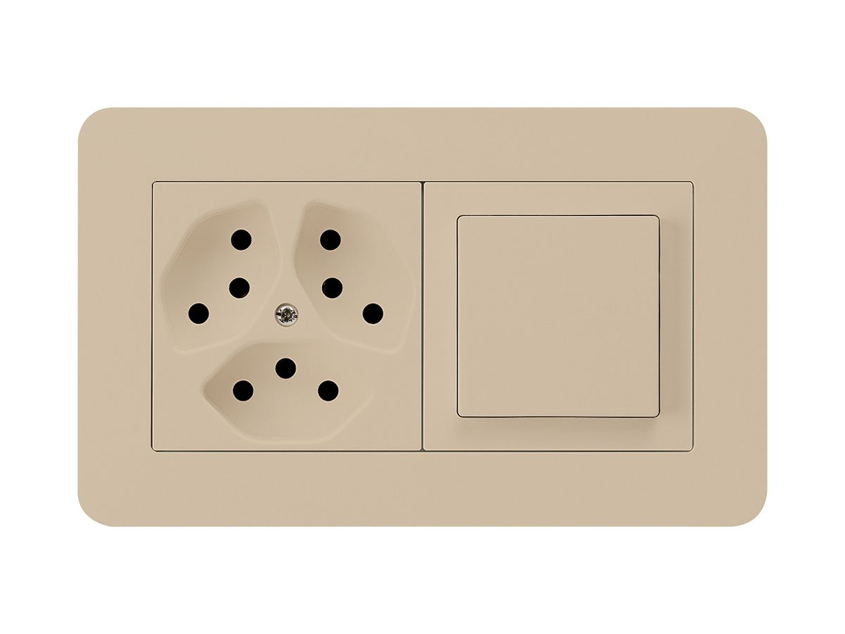 UP-Kombination kallysto.trend Gr.I-I horizontal 3×Typ 13+Schalter S3 beige