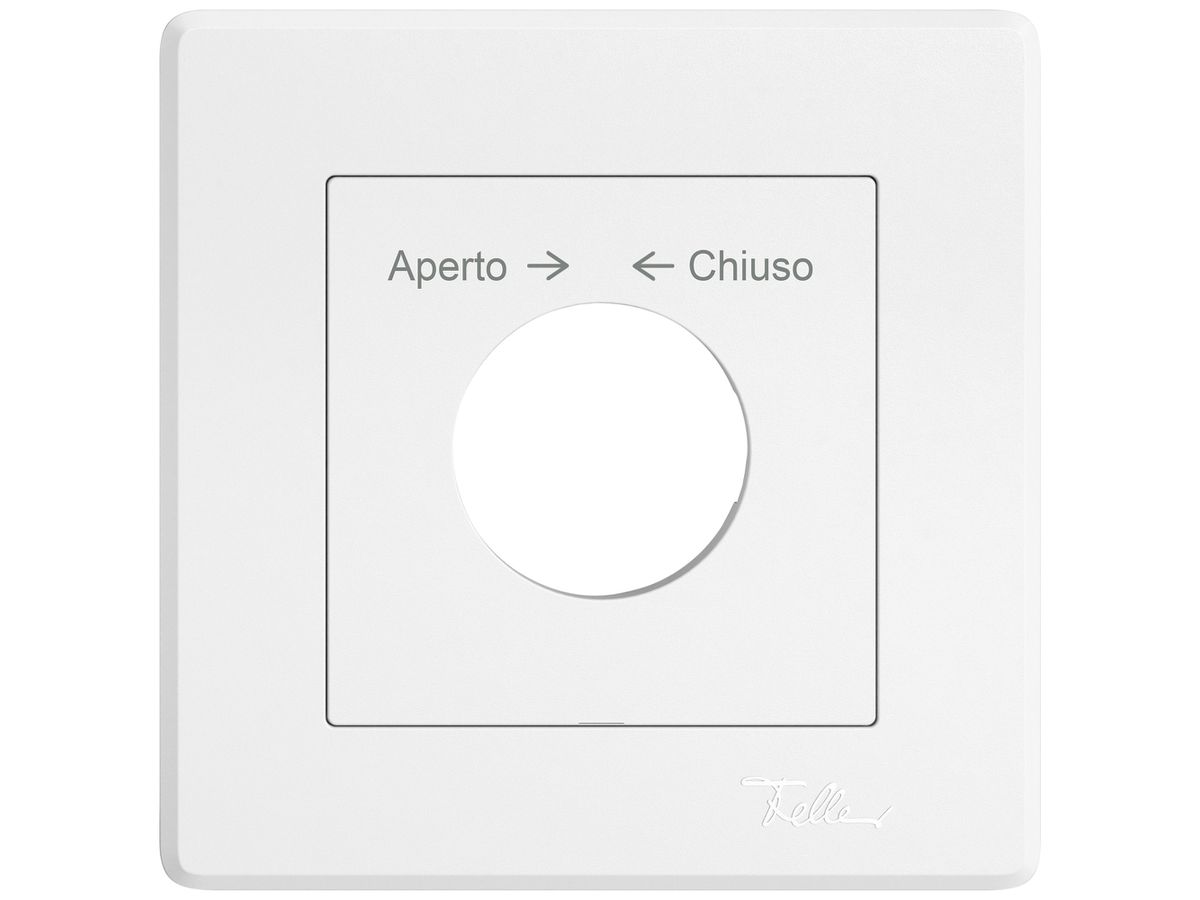 UP-Montageset EDIZIO.liv SNAPFIX® f.Drehschalter m.Schloss Aperto → ← Chiuso ws
