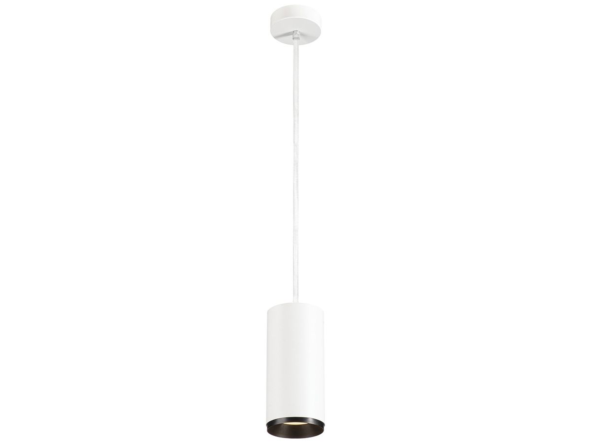 LED-Pendelleuchte SLV NUMINOS L DALI 28W 2400lm 3000K 60° Ø100×213mm weiss