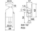 Schnellverleger BET 2056 H-Fuss Metall 8…12mm 1×Kabel A2 1.4301