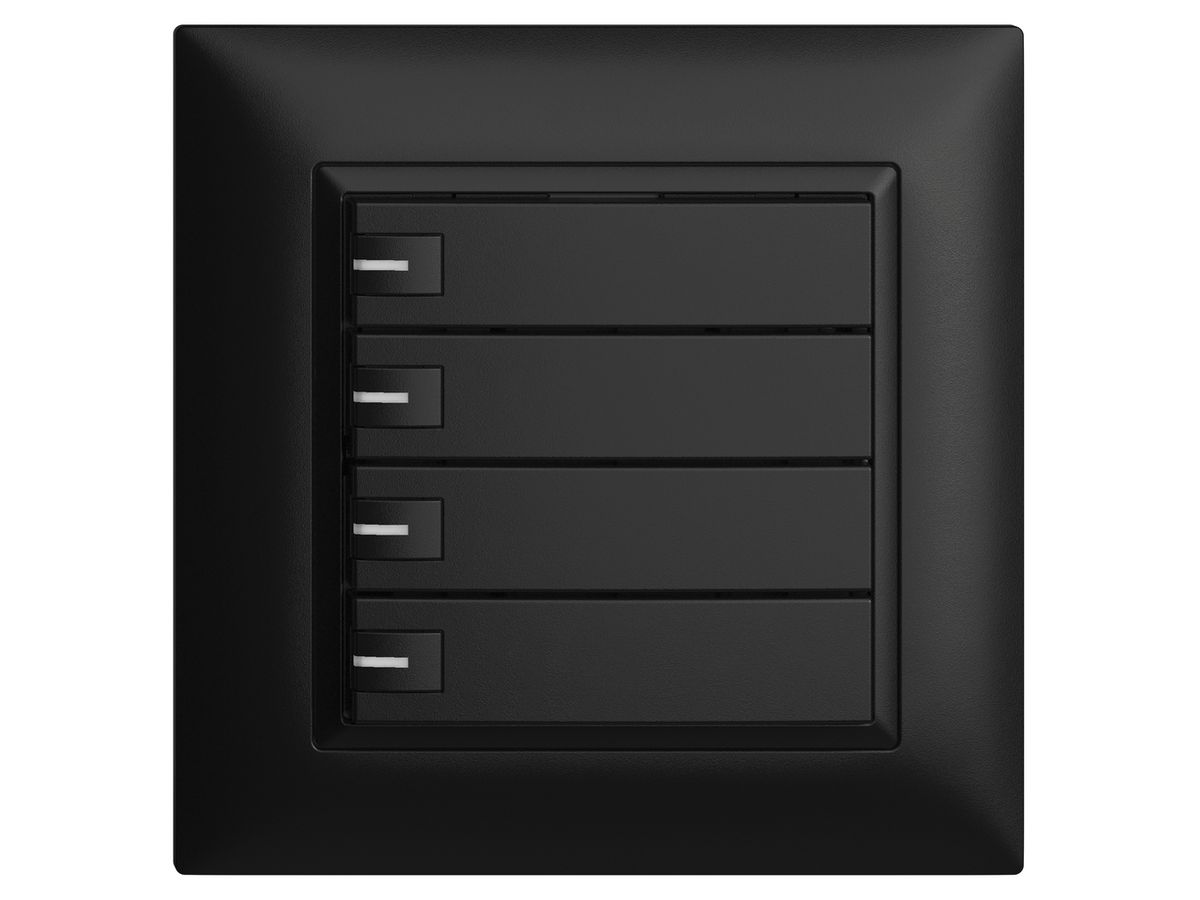 UP-KNX-Taster RGB EDUE FMI, 250mW, m.RGB-LED, 4×Taste, 1×Tastenb., sz
