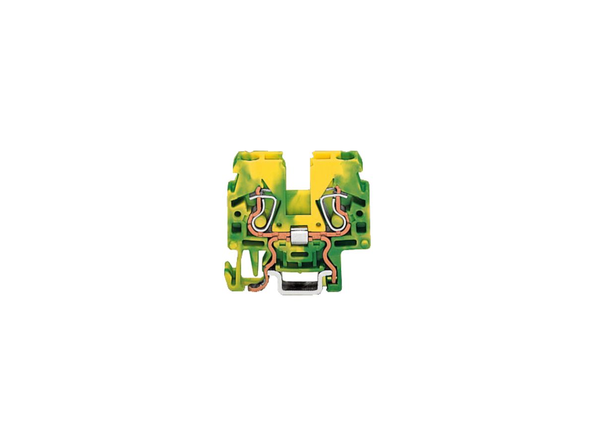 Durchgangsklemme WAGO 4mm² 2L grün/gelb
