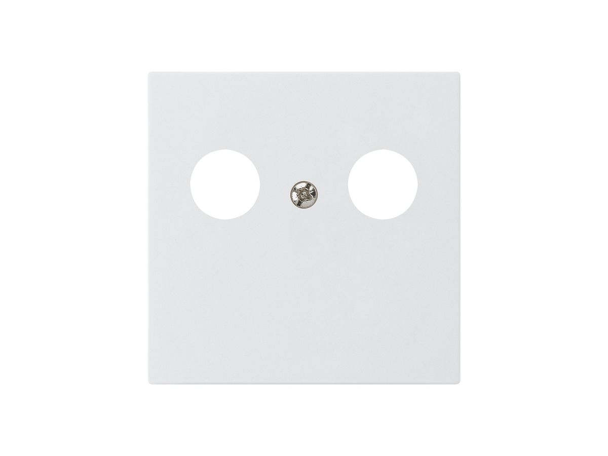 Frontplatte kallysto zu R&M HWS weiss 2×Koax