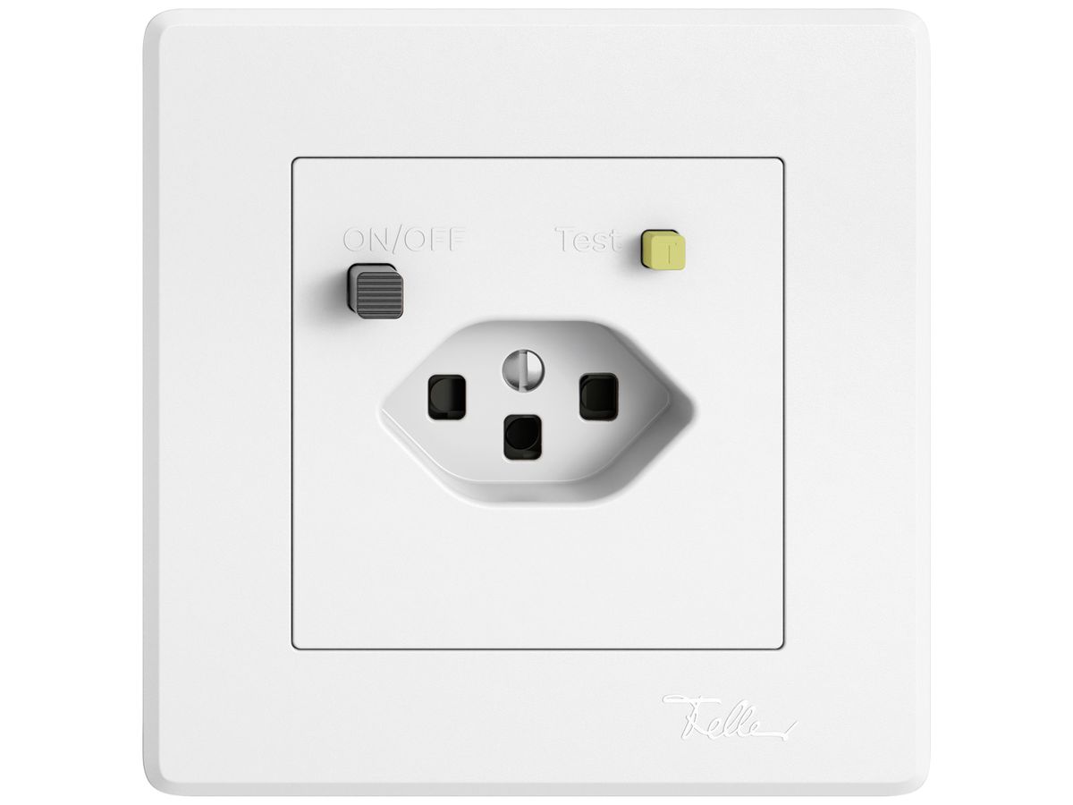 UP-Steckdose FI EDIZIO.liv  1×T23 mit Shutter ws