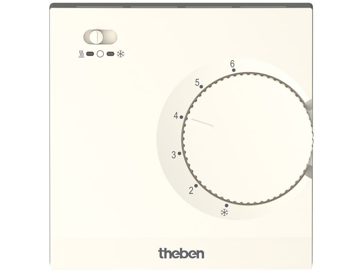 AP-Raumthermostat Theben RAMSES 708 S 230V AC 5…30°C 10A 76×76mm weiss